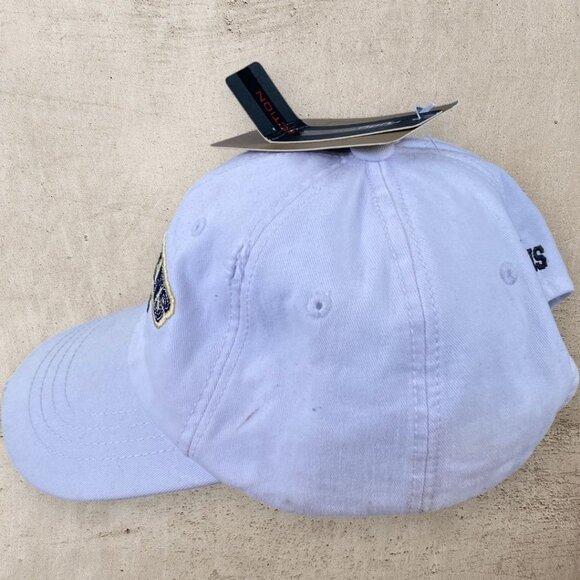 Vintage Fubu Jeans 1992 Athletics the Collection Hat NWT White Distressed *Flaws - Picture 4 of 12